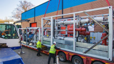 Pictured: Equipment arriving at the recycling plant in Perthshire, Scotland. Image: Recycling Technologies